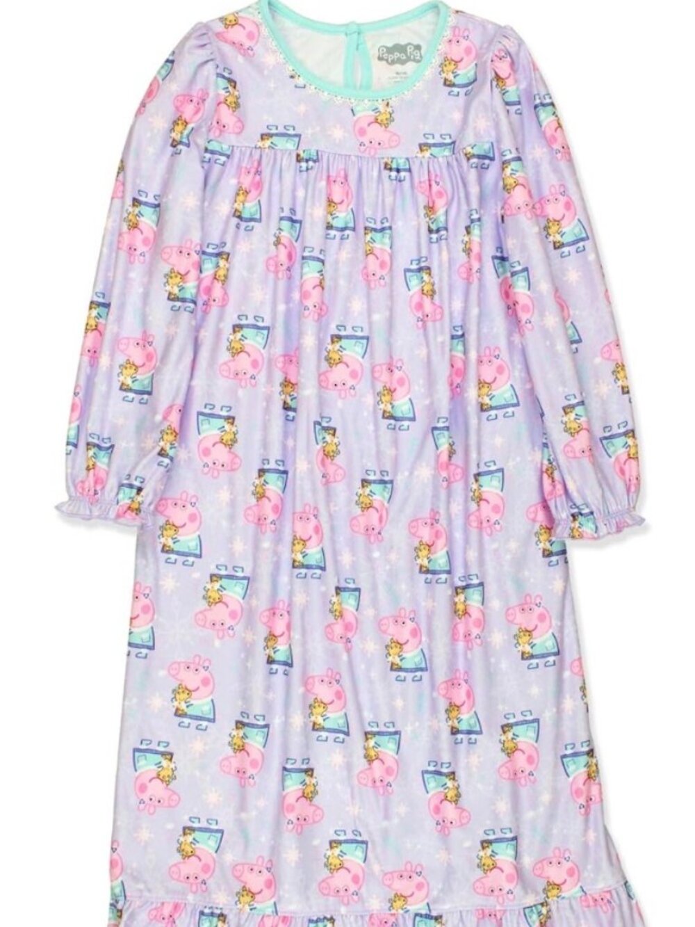 Peppa Pig Toddler Girls Flannel Granny Gown Nightgown Pajamas 2T